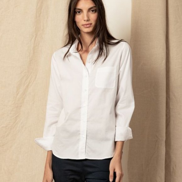 Blue Sheep White Button Down Shirt - Picture 1 of 8